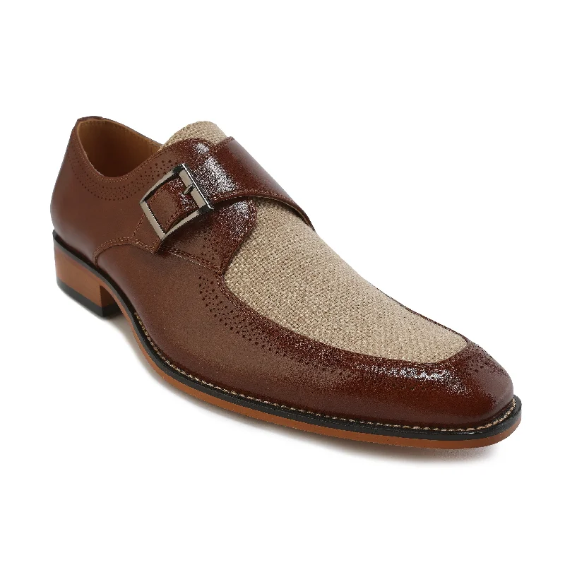 Men's formal shoes with a leather lining for breathability Men's formal shoes with a leather lining for breathability Gino Vitale Moc Toe Monk Strap Two-Tone Loafer Men's formal shoes with a leather lining for breathability Men's formal shoes with a leather lining for breathability Gino Vitale Moc Toe Monk Strap Two-Tone Loafer