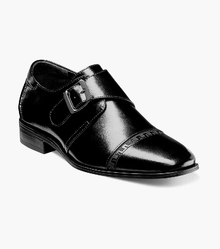 Men's formal shoes with a leather sole and heel Men's formal shoes with a leather sole and heel BOYS MACMILLIAN Cap Toe Monk Strap - Black Men's formal shoes with a leather sole and heel Men's formal shoes with a leather sole and heel BOYS MACMILLIAN Cap Toe Monk Strap - Black