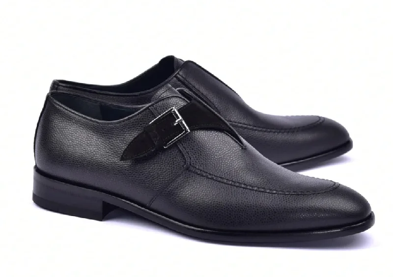 Men's formal shoes with a buckle closure Men's formal shoes with a buckle closure Corrente 6471 Leather slip-on Monkstrap Shoe - Black Men's formal shoes with a buckle closure Men's formal shoes with a buckle closure Corrente 6471 Leather slip-on Monkstrap Shoe - Black