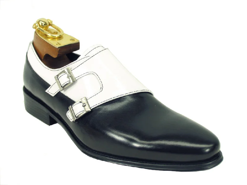 Men's formal shoes with a polished shine Men's formal shoes with a polished shine Carrucci Double Monkstraps KS099-3003 - Black/White Men's formal shoes with a polished shine Men's formal shoes with a polished shine Carrucci Double Monkstraps KS099-3003 - Black/White