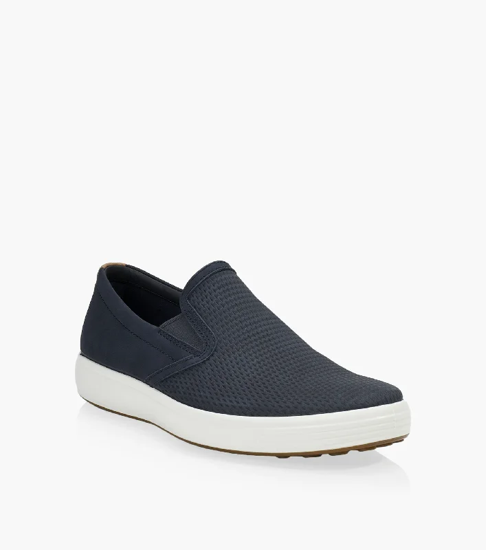 Men's casual shoes with a geometric pattern Ecco Soft 7 Slip on 470484 Marine Men's Men's casual shoes with a geometric pattern Ecco Soft 7 Slip on 470484 Marine Men's