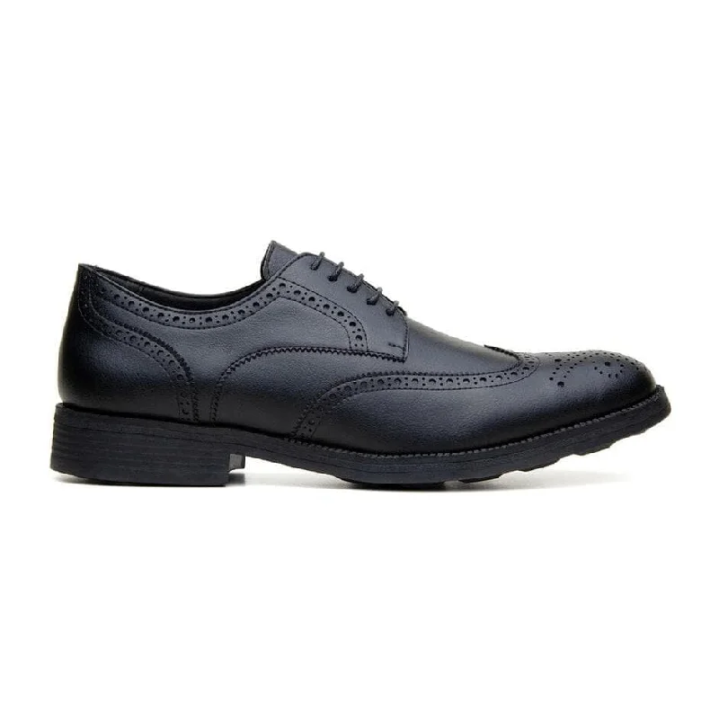 Men's formal shoes with a buckle closure Men's formal shoes with a buckle closure 'Viterbo' classic wing-tip vegan leather by Vincente Verde - black Men's formal shoes with a buckle closure Men's formal shoes with a buckle closure 'Viterbo' classic wing-tip vegan leather by Vincente Verde - black