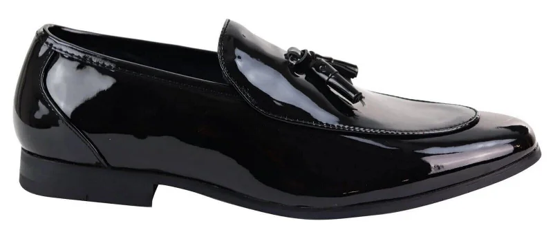 Men's formal shoes with a leather sole and heel Men's formal shoes with a leather sole and heel Mens Tasselled Black Patent Leather Slip on Loafers Men's formal shoes with a leather sole and heel Men's formal shoes with a leather sole and heel Mens Tasselled Black Patent Leather Slip on Loafers