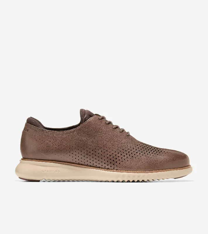 Men's leather formal Oxford shoes with a cap toe Men's 2.ZERØGRAND Laser Wingtip Oxford Men's leather formal Oxford shoes with a cap toe Men's 2.ZERØGRAND Laser Wingtip Oxford