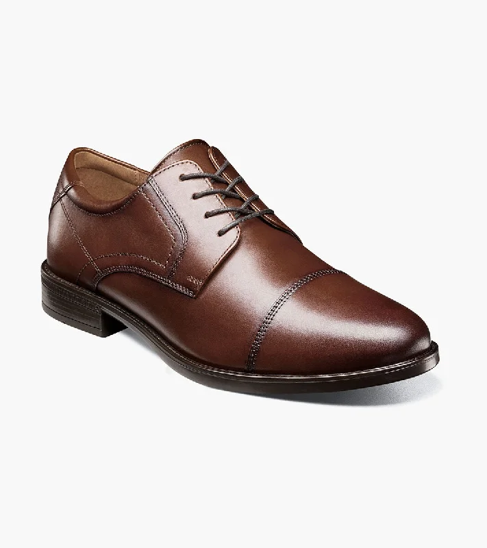 Men's formal shoes with a buckle closure Men's formal shoes with a buckle closure MIDTOWN Cap Toe Oxford - Cognac Men's formal shoes with a buckle closure Men's formal shoes with a buckle closure MIDTOWN Cap Toe Oxford - Cognac