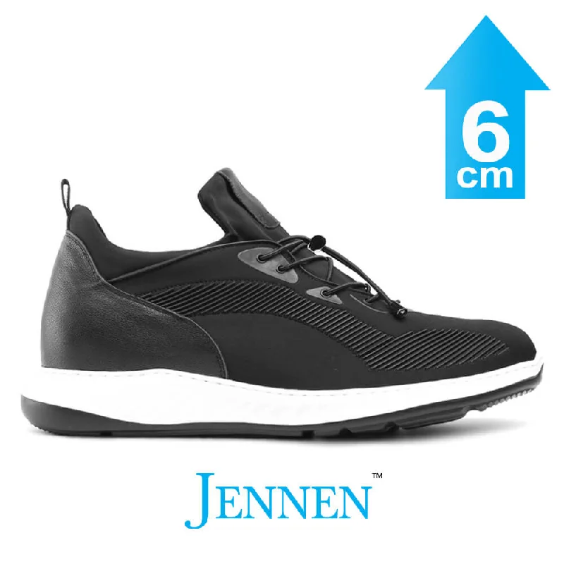 Men's casual shoes with a padded heel for comfort Mr. Bolt Delta Black 6cm | 2.4 inches Taller Height Increasing Sneakers Men's casual shoes with a padded heel for comfort Mr. Bolt Delta Black 6cm | 2.4 inches Taller Height Increasing Sneakers