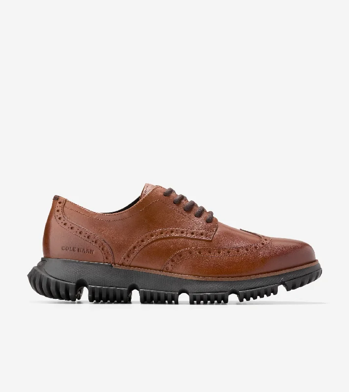 Men's formal shoes with a rubber heel cap for durability Men's 4.ZERØGRAND Wingtip Winter Oxford