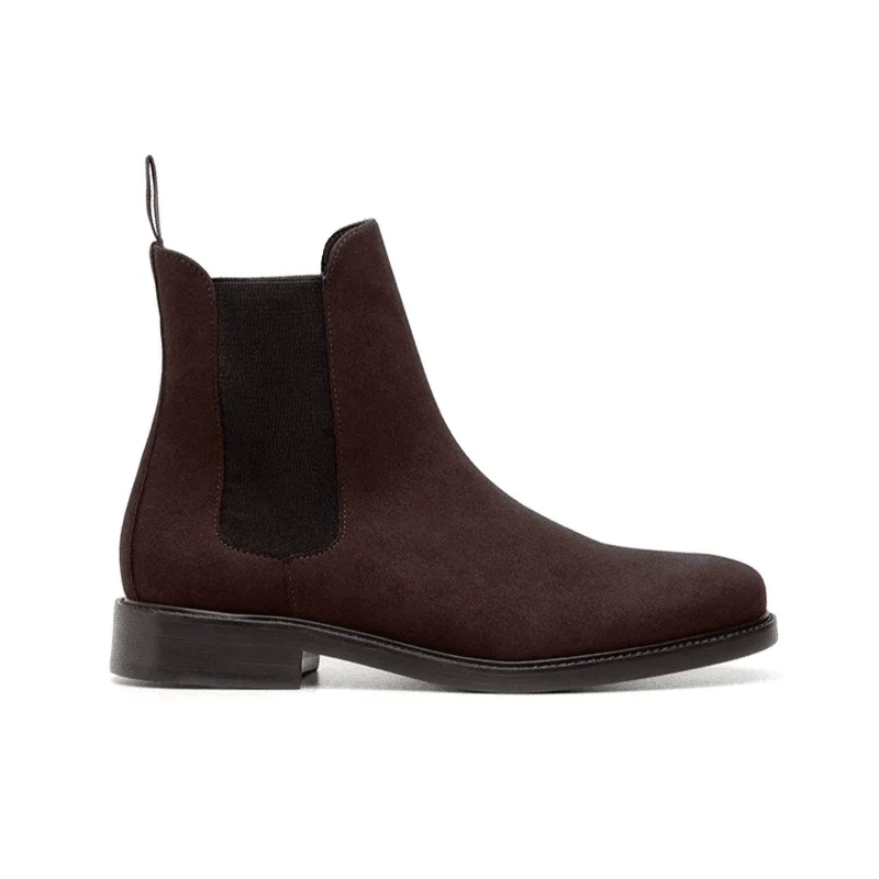 Men's formal shoes with a padded insole for comfort Men's formal shoes with a padded insole for comfort 'Dylan' Unisex Chelsea Vegan Suede Boots by Ahimsa - Espresso Men's formal shoes with a padded insole for comfort Men's formal shoes with a padded insole for comfort 'Dylan' Unisex Chelsea Vegan Suede Boots by Ahimsa - Espresso