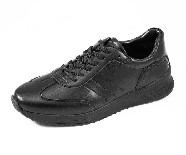 Men's casual shoes with a padded heel for comfort Lennox Black
