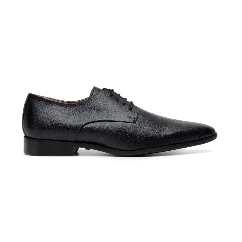Men's formal shoes with a leather sole and heel Men's formal shoes with a leather sole and heel 'Nero' Men's corn-leather 🌽 Derby shoe by Zette Shoes - matte black Men's formal shoes with a leather sole and heel Men's formal shoes with a leather sole and heel 'Nero' Men's corn-leather 🌽 Derby shoe by Zette Shoes - matte black