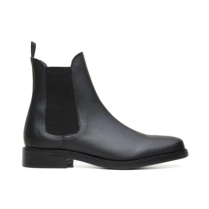 Men's formal shoes with a polished shine Men's formal shoes with a polished shine 'Dylan' Unisex Chelsea vegan boots by Ahimsa - black Men's formal shoes with a polished shine Men's formal shoes with a polished shine 'Dylan' Unisex Chelsea vegan boots by Ahimsa - black