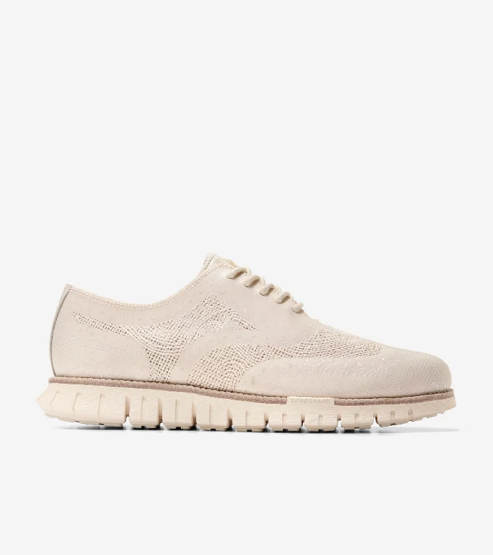 Men's leather formal Oxford shoes with a cap toe Men's ZERØGRAND Remastered Embrostitch Wingtip Oxfords Men's leather formal Oxford shoes with a cap toe Men's ZERØGRAND Remastered Embrostitch Wingtip Oxfords
