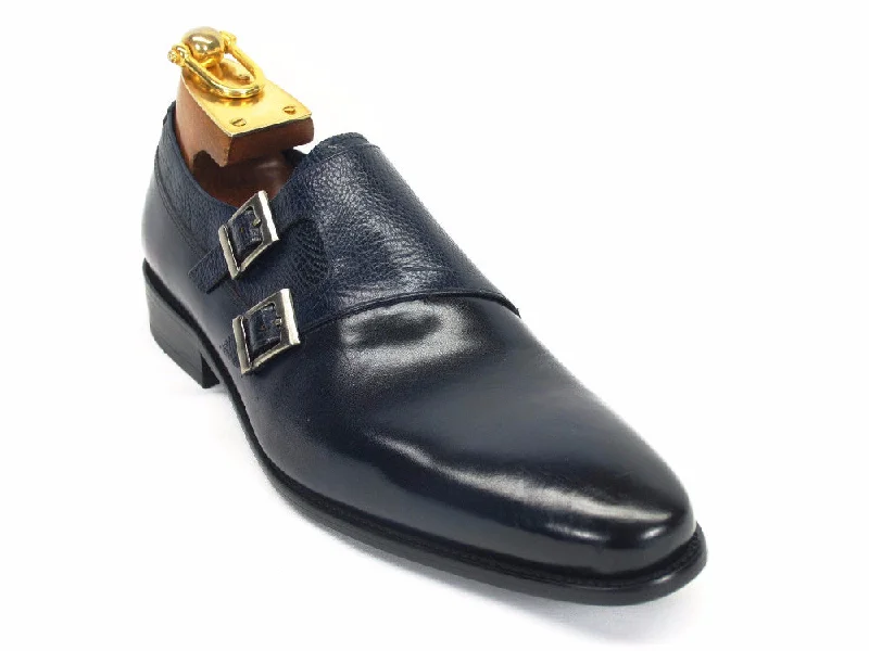 Men's formal shoes with a wingtip design Men's formal shoes with a wingtip design Carrucci Double Monkstraps KS099-3003 - Navy Men's formal shoes with a wingtip design Men's formal shoes with a wingtip design Carrucci Double Monkstraps KS099-3003 - Navy