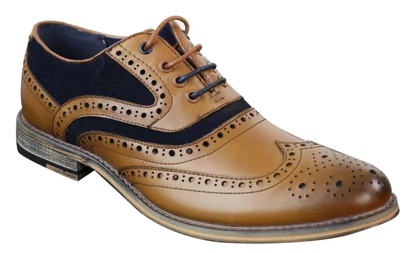 Men's formal shoes with a leather lining for breathability Men's formal shoes with a leather lining for breathability Mens Classic Navy Suede Oxford Brogue Shoes in Tan Leather Men's formal shoes with a leather lining for breathability Men's formal shoes with a leather lining for breathability Mens Classic Navy Suede Oxford Brogue Shoes in Tan Leather