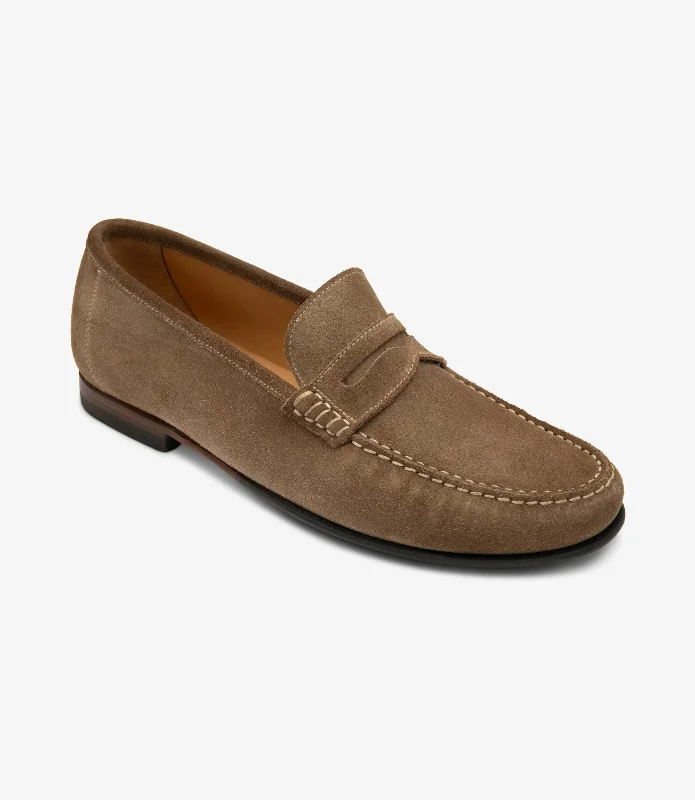 Men's casual sneakers with a mesh upper LOAKE Jefferson Loafer Shoe - Flint Suede