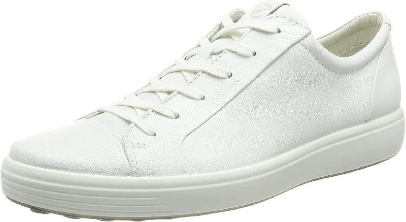 Men's casual sneakers with a mesh upper Ecco Soft 7  Lace sneaker 430004 White Men's