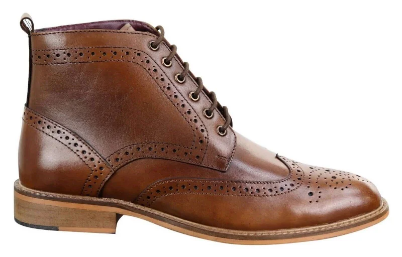 Men's formal shoes with a padded insole for comfort Men's formal shoes with a padded insole for comfort Mens Classic Oxford Brogue Ankle Boots in Tan Leather Men's formal shoes with a padded insole for comfort Men's formal shoes with a padded insole for comfort Mens Classic Oxford Brogue Ankle Boots in Tan Leather