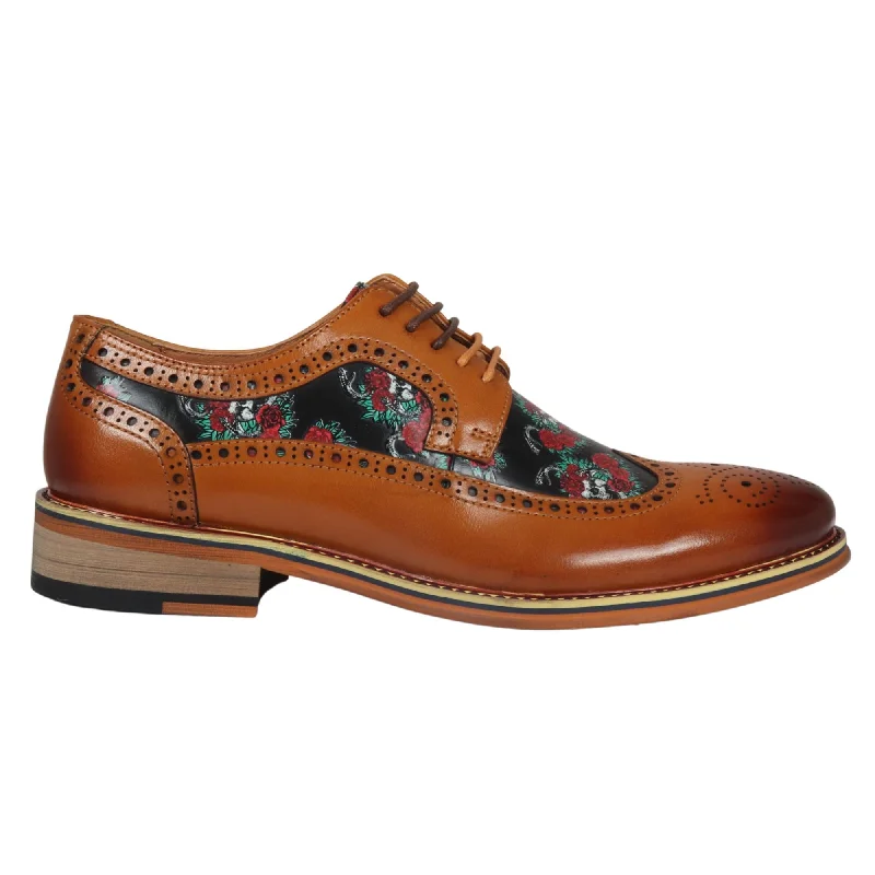 Men's formal shoes with a contrast stitching detail Men's formal shoes with a contrast stitching detail Ross Floral Skull Print Leather Oxford Brogue Lace Up Formal Dress Shoe Men's formal shoes with a contrast stitching detail Men's formal shoes with a contrast stitching detail Ross Floral Skull Print Leather Oxford Brogue Lace Up Formal Dress Shoe