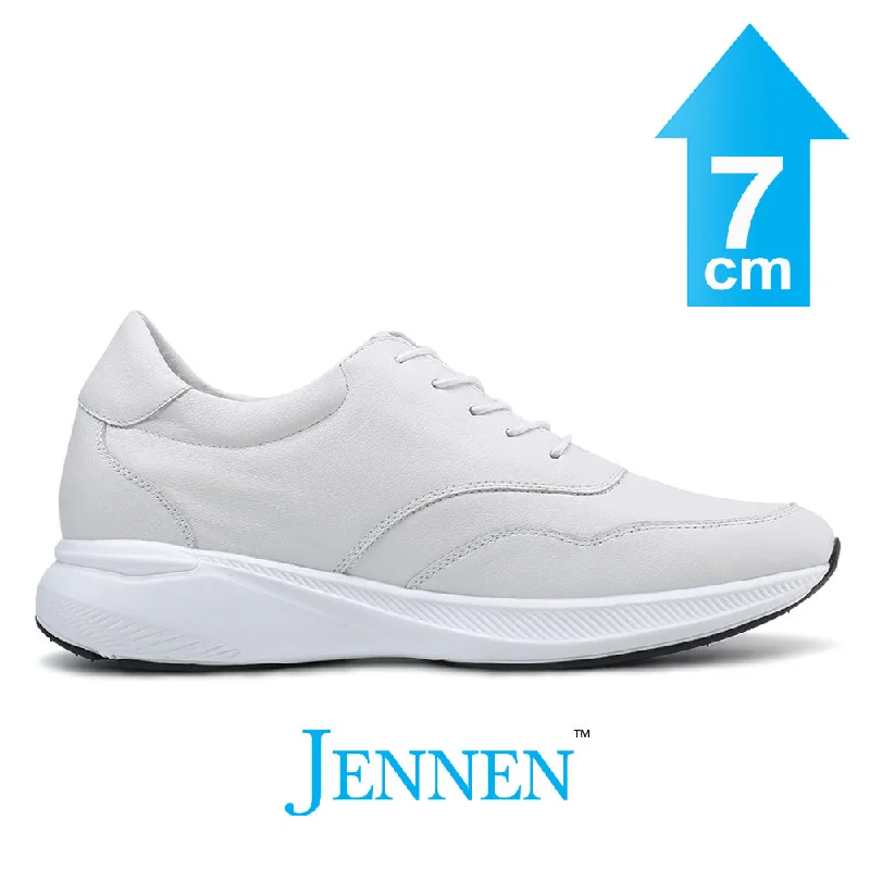 Men's casual shoes with a padded heel for comfort Mr. Atisha 7cm | 2.8 inches Taller White Elevator Casual Walking Shoes for Men Men's casual shoes with a padded heel for comfort Mr. Atisha 7cm | 2.8 inches Taller White Elevator Casual Walking Shoes for Men