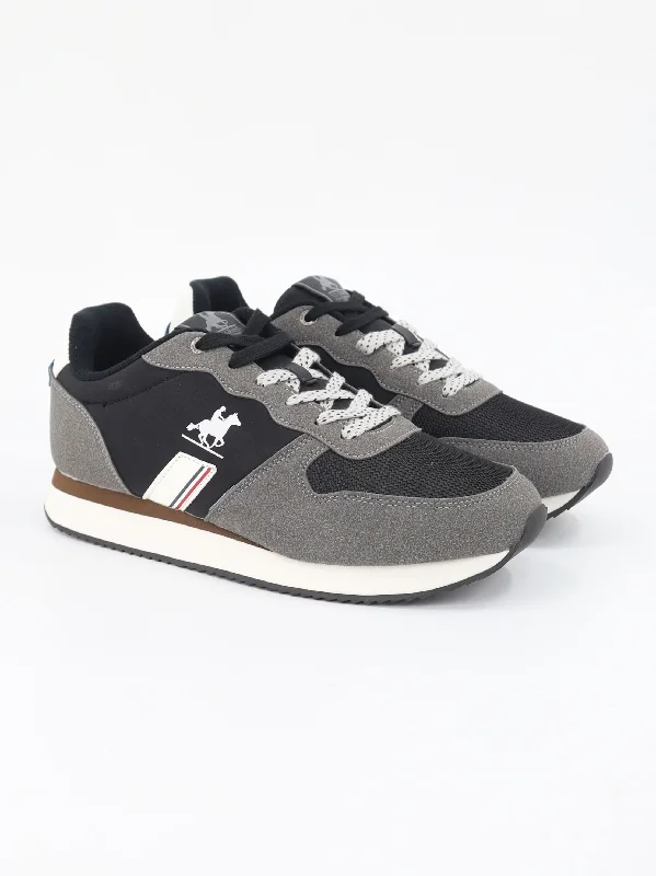 Men's casual shoes with a low - profile design Men's Brand Logo Printed Sneakers,Grey/Black Men's casual shoes with a low - profile design Men's Brand Logo Printed Sneakers,Grey/Black