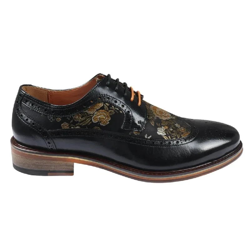 Men's leather formal Oxford shoes with a cap toe Men's leather formal Oxford shoes with a cap toe Ross Floral Print Leather Brogue Shoes Men's leather formal Oxford shoes with a cap toe Men's leather formal Oxford shoes with a cap toe Ross Floral Print Leather Brogue Shoes