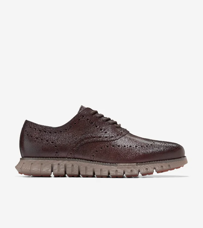 Men's formal shoes with a rubber heel cap for durability Men's ZERØGRAND Remastered Wingtip Oxfords Men's formal shoes with a rubber heel cap for durability Men's ZERØGRAND Remastered Wingtip Oxfords