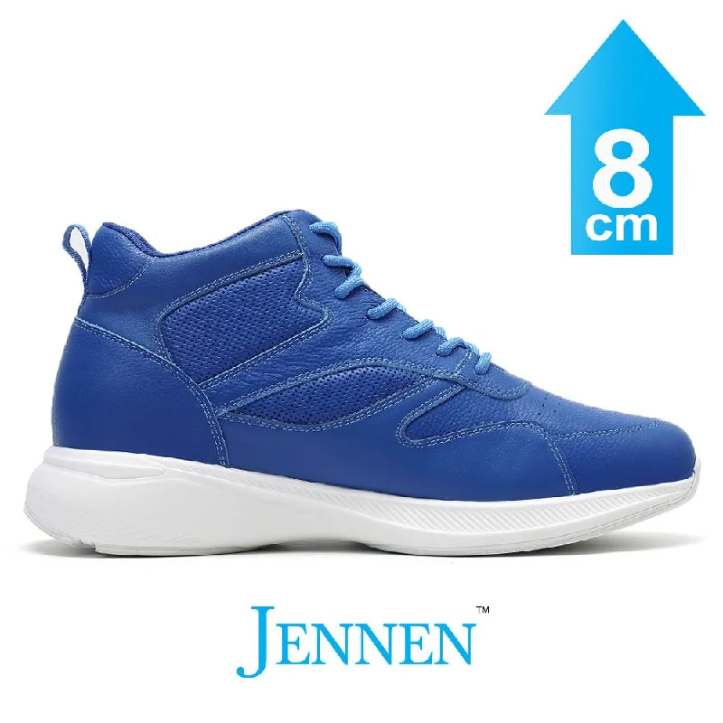 Men's casual shoes with a sporty look and feel Mr. Pippen 8cm | 3.2 inches Cool Blue Leather Height Boost Sneakers