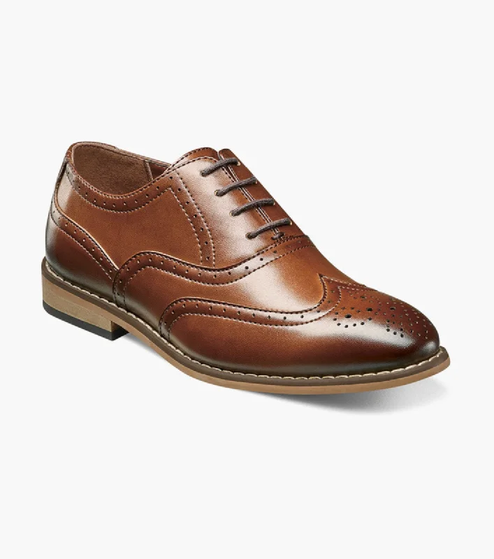 Men's formal shoes with a padded insole for comfort Men's formal shoes with a padded insole for comfort BOYS DUNBAR Wingtip Oxford - Cognac Men's formal shoes with a padded insole for comfort Men's formal shoes with a padded insole for comfort BOYS DUNBAR Wingtip Oxford - Cognac