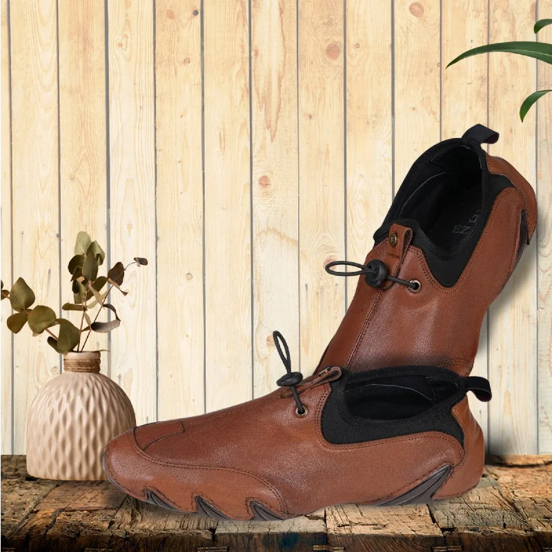 Men's casual shoes with a metallic trim Ezok Leather Casual Shoes For Men