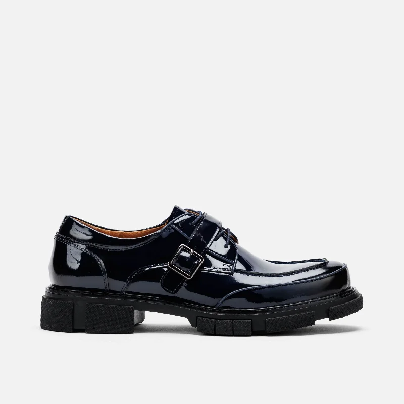 Men's formal shoes with a rubber heel cap for durability Men's formal shoes with a rubber heel cap for durability Atlas Navy Patent Leather Derbys Men's formal shoes with a rubber heel cap for durability Men's formal shoes with a rubber heel cap for durability Atlas Navy Patent Leather Derbys