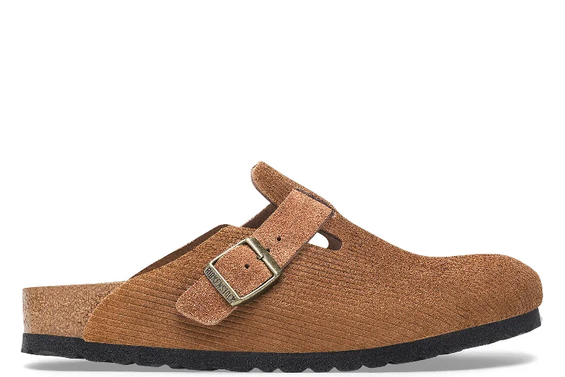 Men's casual shoes with a metallic trim BIRKENSTOCK - BOSTON CORDUROY - REGULAR - SUEDE LEATHER EMBOSSED Men's casual shoes with a metallic trim BIRKENSTOCK - BOSTON CORDUROY - REGULAR - SUEDE LEATHER EMBOSSED