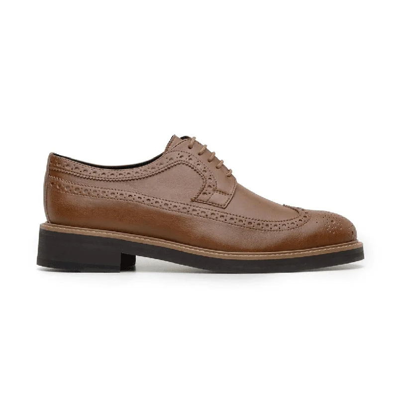 Men's formal shoes with a leather sole and heel Men's formal shoes with a leather sole and heel 'Longwing' classic brogue in high-quality vegan leather by Brave Gentleman - tan Men's formal shoes with a leather sole and heel Men's formal shoes with a leather sole and heel 'Longwing' classic brogue in high-quality vegan leather by Brave Gentleman - tan