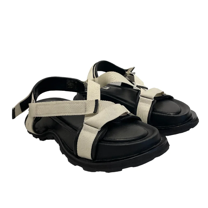 Men's sandals with a stretchy strap for a better fitJIL SANDER/Sandals/US 11/BLK/