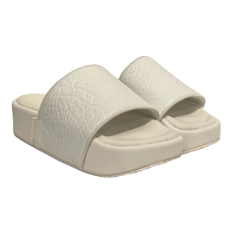 Men's sandals with a leather lining for comfortadidasxYohji Yamamoto(Y-3)/Sandals/US 5/Leather/WHT/Y-3 SLIDES Men's sandals with a leather lining for comfortadidasxYohji Yamamoto(Y-3)/Sandals/US 5/Leather/WHT/Y-3 SLIDES