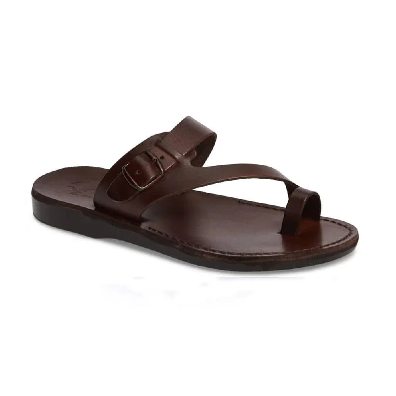 Waterproof men's sandals for water activitiesAbner - Leather Metal Buckle Sandal | Brown Waterproof men's sandals for water activitiesAbner - Leather Metal Buckle Sandal | Brown