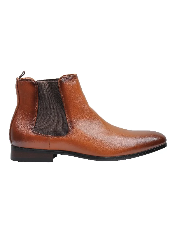 Men's loafers with a low - heeled designANKLE DEALER CHELSEA BOOTS