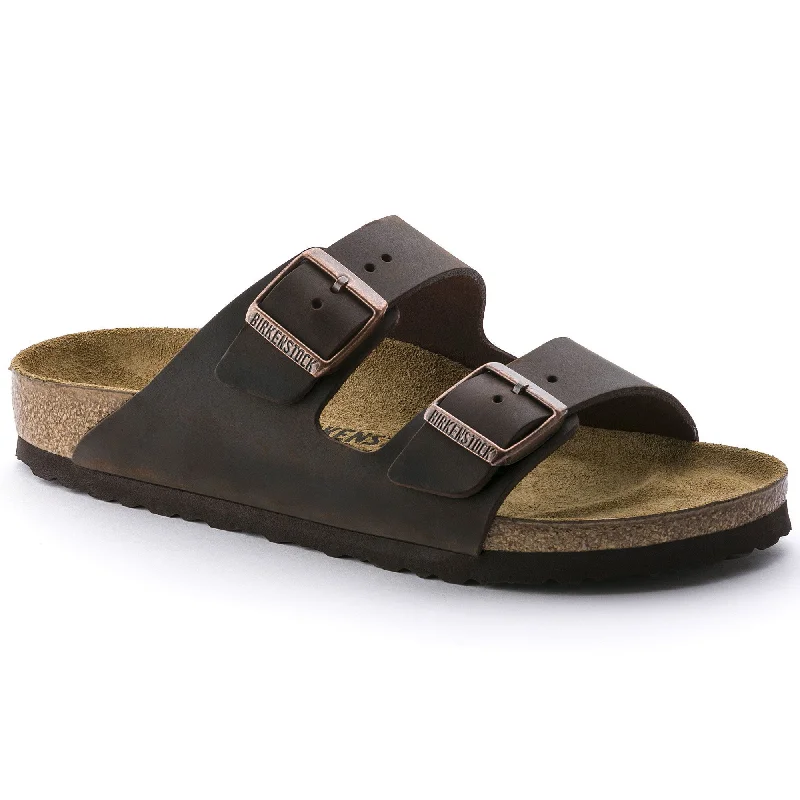 Men's sandals with a durable outer soleBIRKENSTOCK ARIZONA HABANA OILED LEATHER UNISEX Men's sandals with a durable outer soleBIRKENSTOCK ARIZONA HABANA OILED LEATHER UNISEX