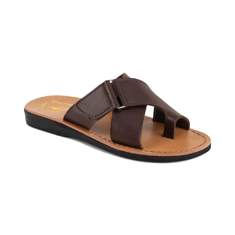 Men's sandals with a padded heelAsher Vegan - Leather Alternative Sandal | Brown