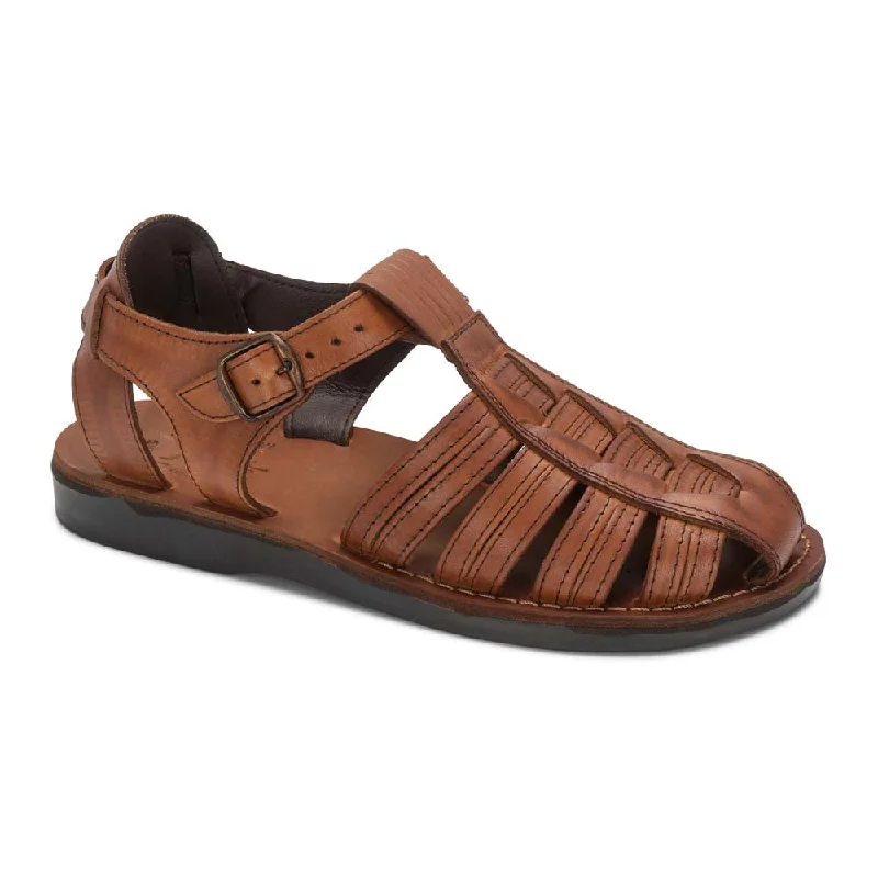 Waterproof men's sandals for water activitiesBarak - Leather Closed Toe Sandal | Honey Waterproof men's sandals for water activitiesBarak - Leather Closed Toe Sandal | Honey