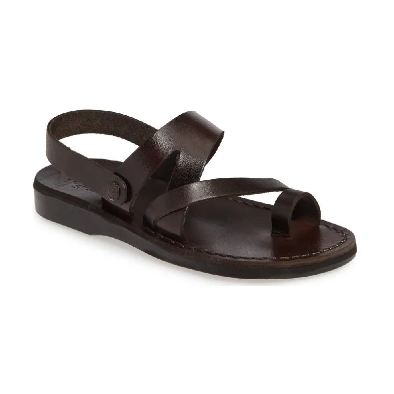 Men's sandals with a perforated leather upper for ventilationBenjamin - Leather Slingback Sandal | Brown Men's sandals with a perforated leather upper for ventilationBenjamin - Leather Slingback Sandal | Brown