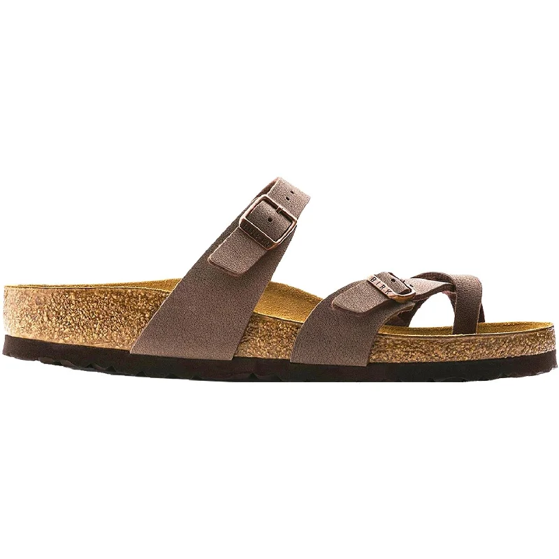 Men's sandals with a padded heelWomen's Birkenstock Mayari Mocha Birkibuc