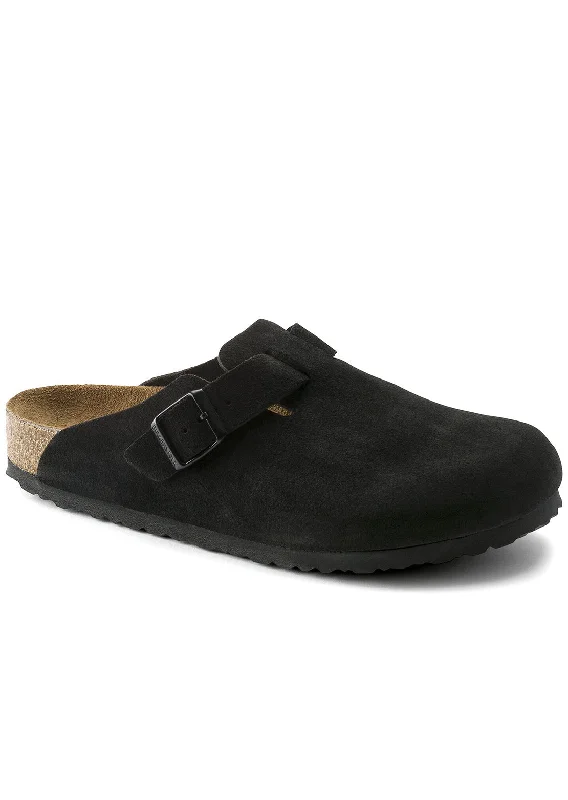 Men's sandals with a stretchy strap for a better fitBirkenstock Unisex Boston Suede Narrow Soft Footbed Sandals Men's sandals with a stretchy strap for a better fitBirkenstock Unisex Boston Suede Narrow Soft Footbed Sandals