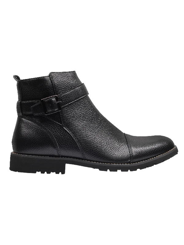 Men's leather loafers with a penny slotBLACK CHELSEA ANKLE BOOTS WITH ZIP