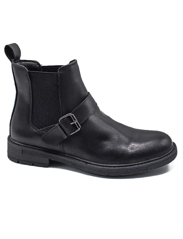 Men's loafers with a pointed toe for a stylish appearanceBLACK DEALER BIKER STRAP BOOTS Men's loafers with a pointed toe for a stylish appearanceBLACK DEALER BIKER STRAP BOOTS