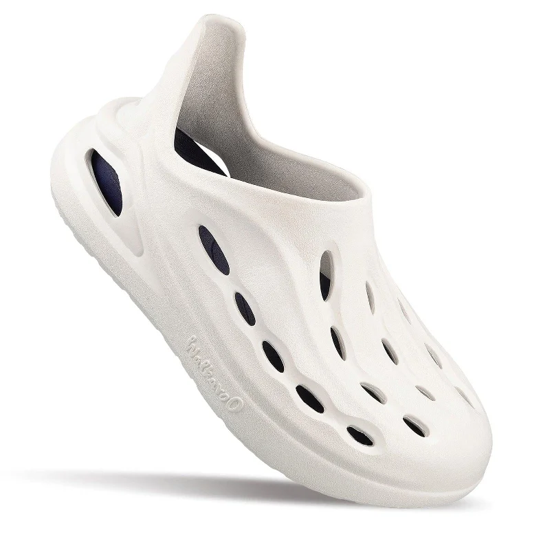 Flip - flop style men's sandals for beach wearBlue Tyga Mens Clogs - BTG8753 White Blue Flip - flop style men's sandals for beach wearBlue Tyga Mens Clogs - BTG8753 White Blue