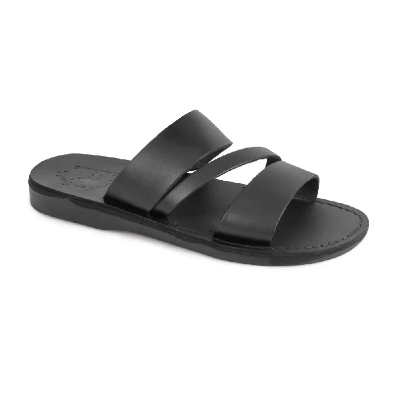 Men's sandals with a shock - absorbing insoleBoaz - Leather Wide Strap Sandal | Black Men's sandals with a shock - absorbing insoleBoaz - Leather Wide Strap Sandal | Black