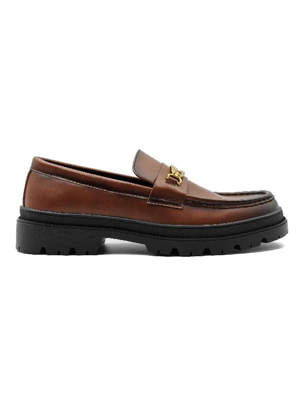 Men's loafers in a neutral color like black or brownBROWN SNAFFLE BIT LOAFERS