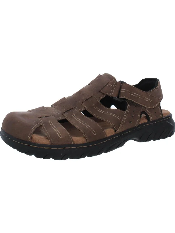 Men's sandals with a padded heelCandid Mens Faux Leather Caged Sport Sandals