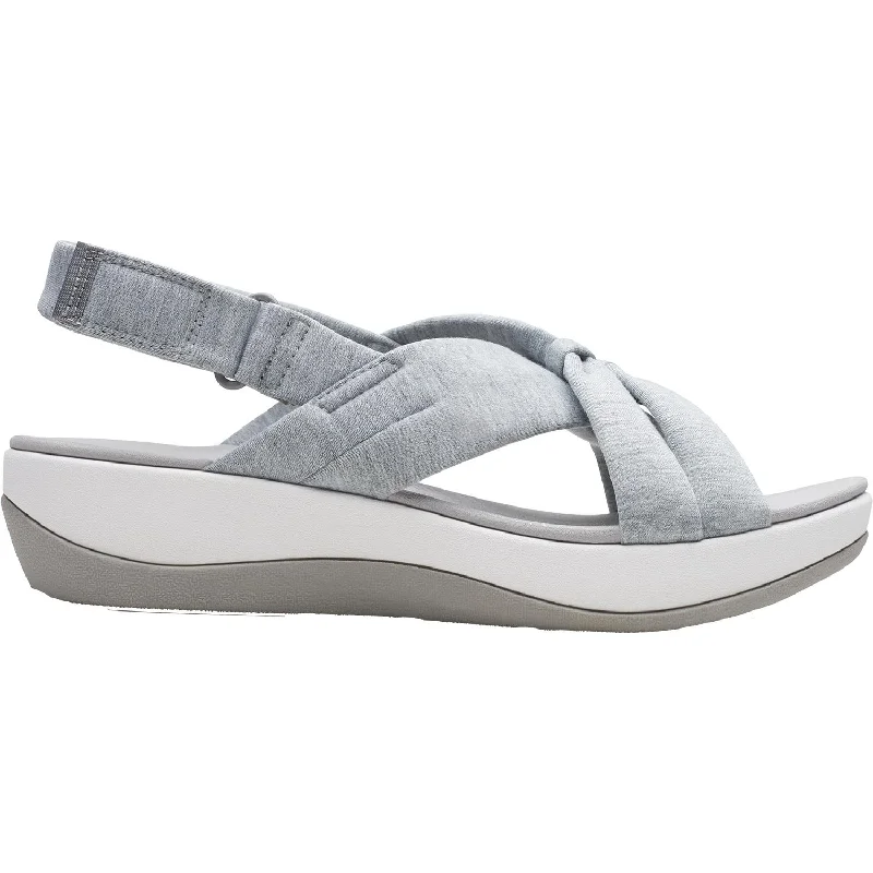 Men's sandals with a decorative buckle or charmWomen's Clarks Cloudsteppers Arla Belle Grey Fabric Men's sandals with a decorative buckle or charmWomen's Clarks Cloudsteppers Arla Belle Grey Fabric