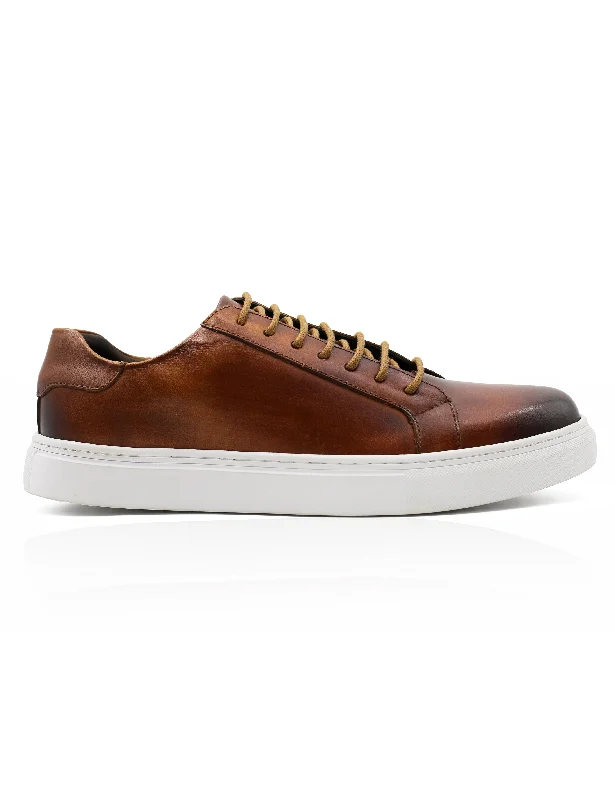 Men's loafers with a leather lining for comfortDark Tan Leather Trainers